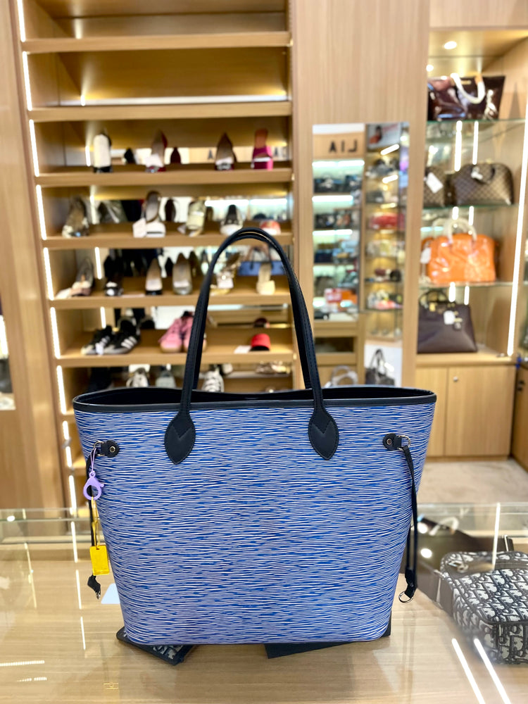 LV Neverfull MM Epi Leather Denim