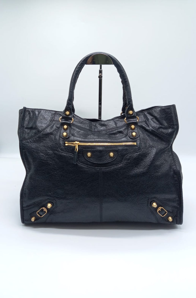 Balenciaga Giant Monday black ghw tote bag