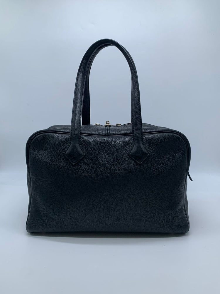 Hermes Victoria Black Palladium Silver 35
