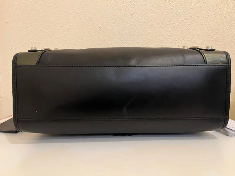 Balenciaga Matte Calfskin Patent Giant Black 2015 Shoulder Bag