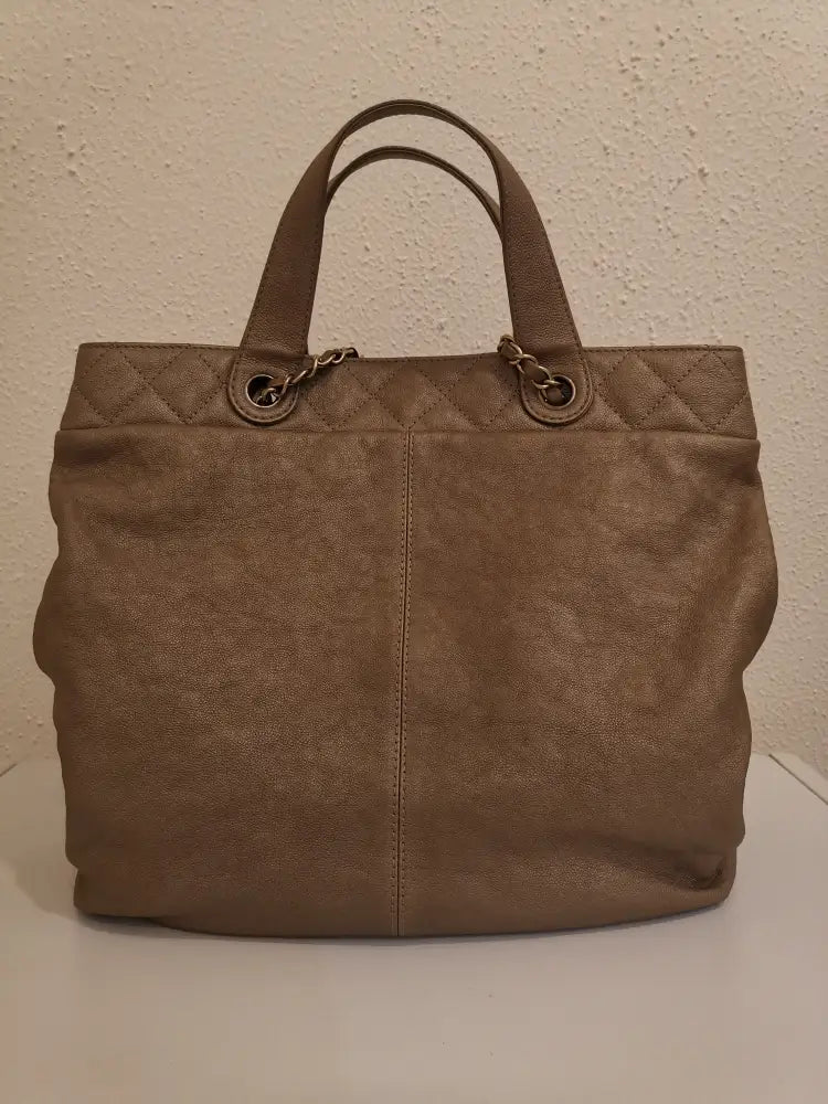 Chanel Timeless Cc Tote Caviar Bronze Mate Ghw #17 Bag