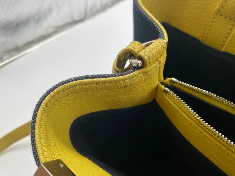 Fendi Petit 2Jours Denim Tote Shoulder Bag