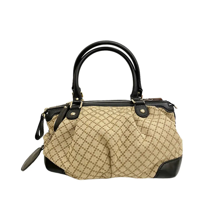 Gucci Sukey Canvas Diamante Shoulder Bag