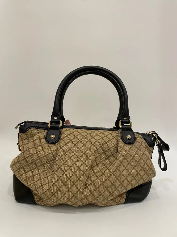 Gucci Sukey Canvas Diamante Shoulder Bag