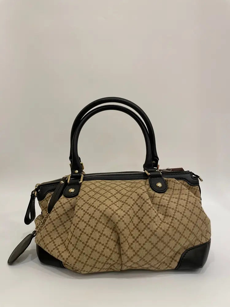 Gucci Sukey Canvas Diamante Shoulder Bag