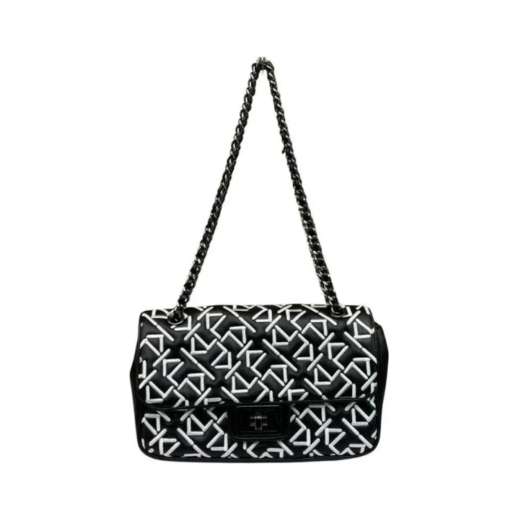 Karl Lagerfeld Agyness Shoulder Bag Black Signature Crossbody
