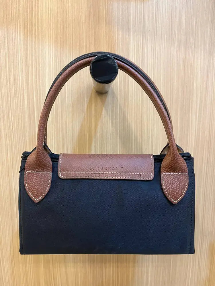Longchamp Le Pliage Small Top Handle Bag Black/Brown Shoulder