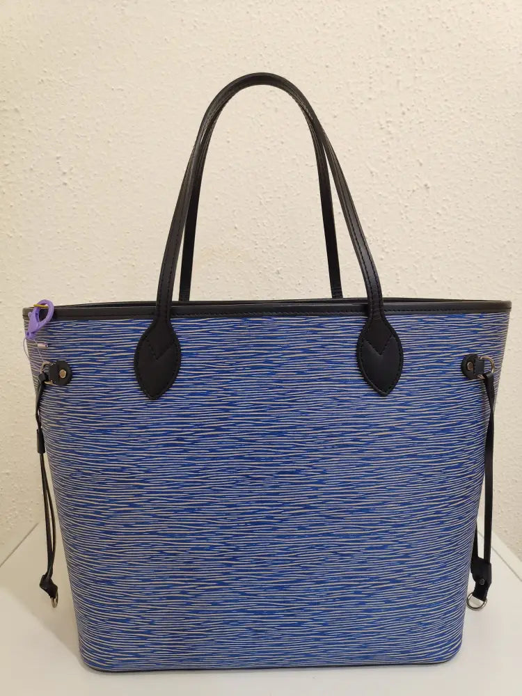 Louis Vuitton Neverfull Epi Denim Blue With Pouch (2016) Tote Bag