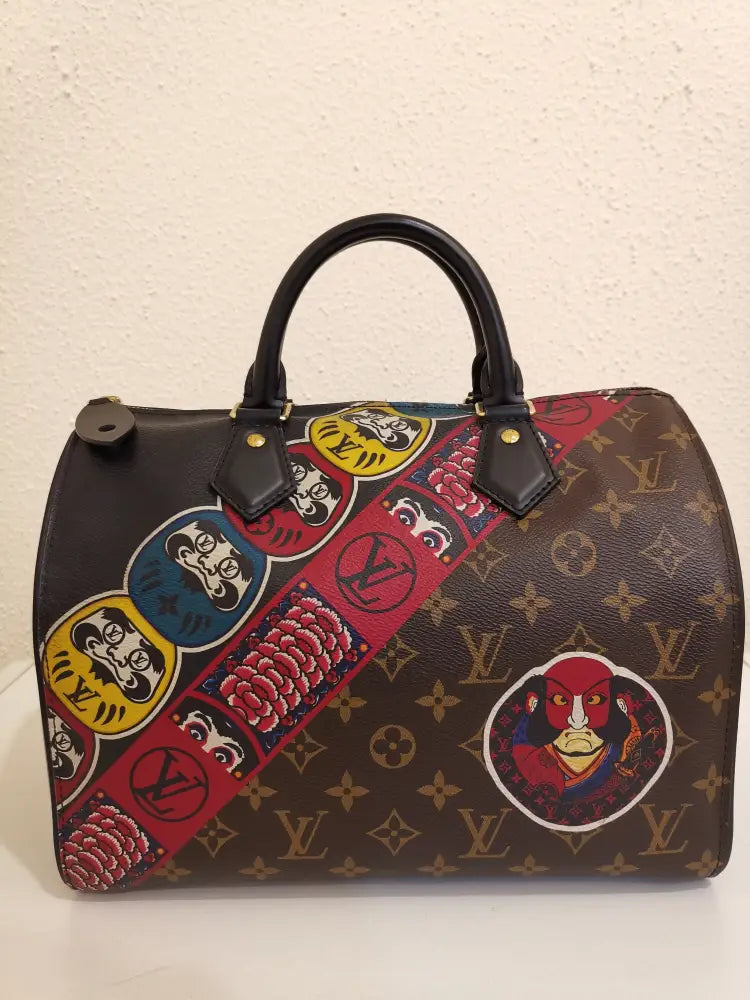 Louis Vuitton Speedy 30 Kabuki Monogram Bag Brown (2017) Tote Bag