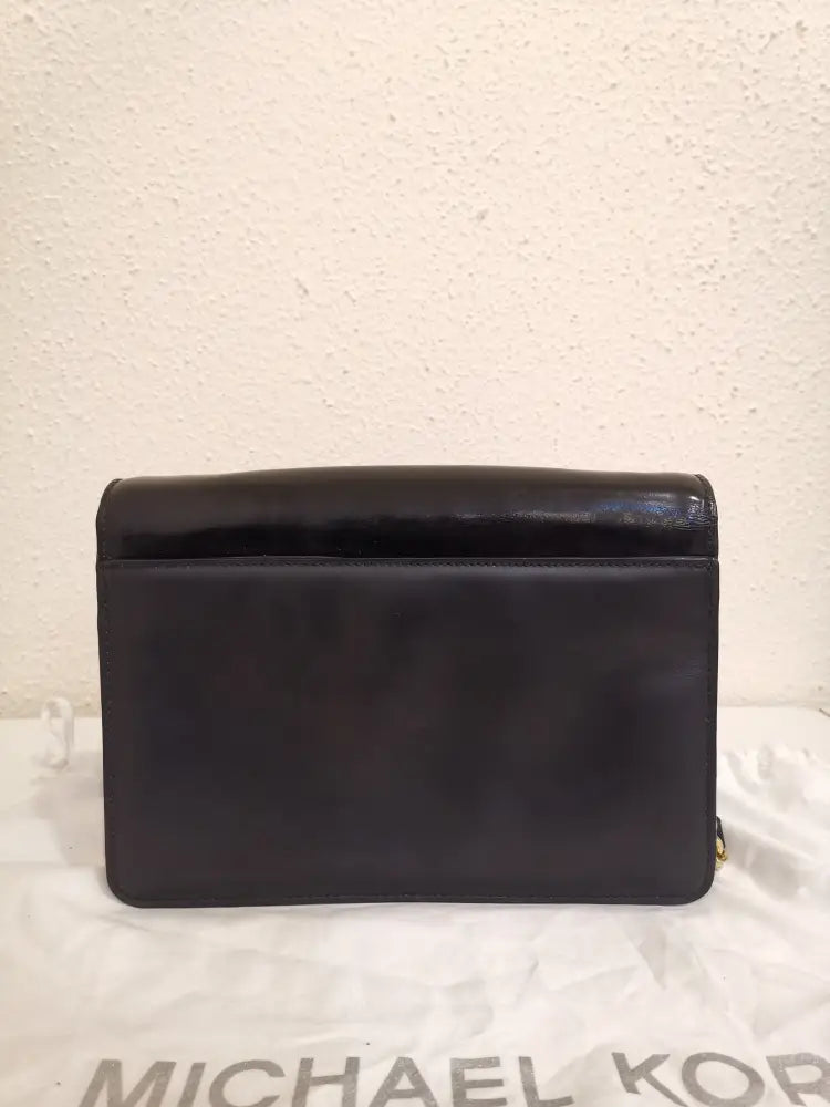 Michael Kors Leather And Patent Daniela Crossbody Bag Black 2019