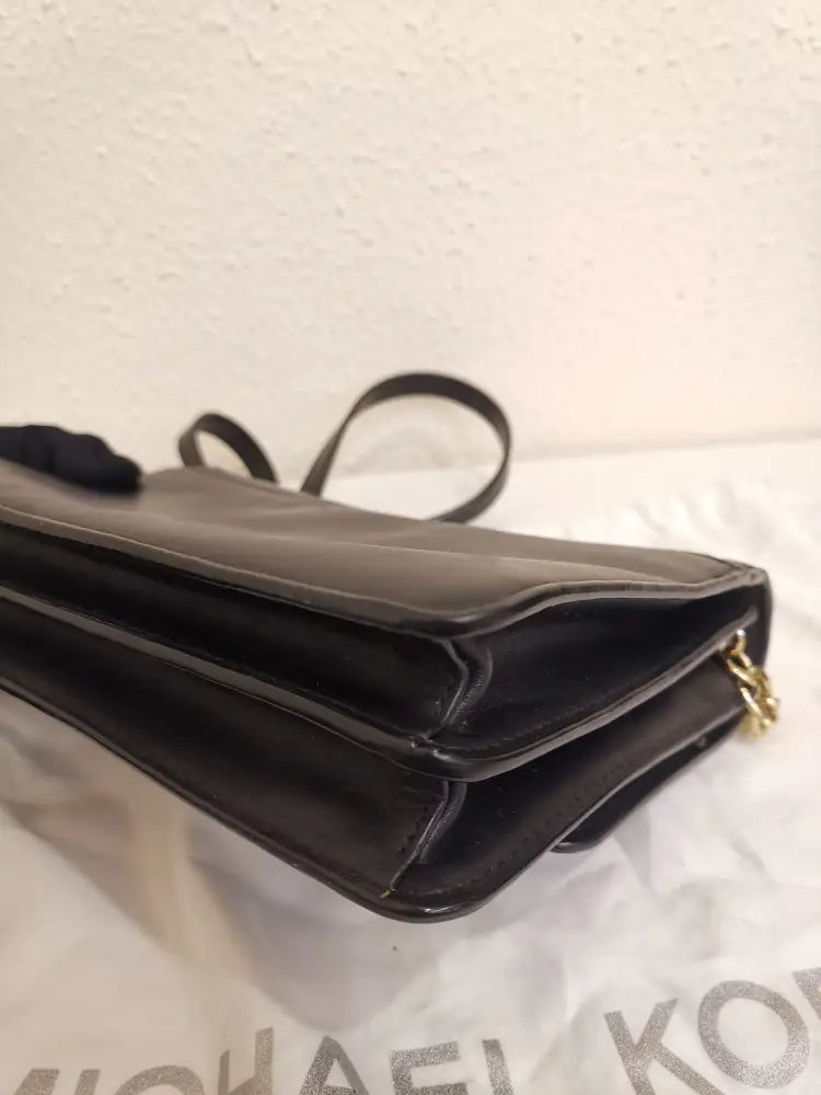 Michael Kors Leather And Patent Daniela Crossbody Bag Black 2019