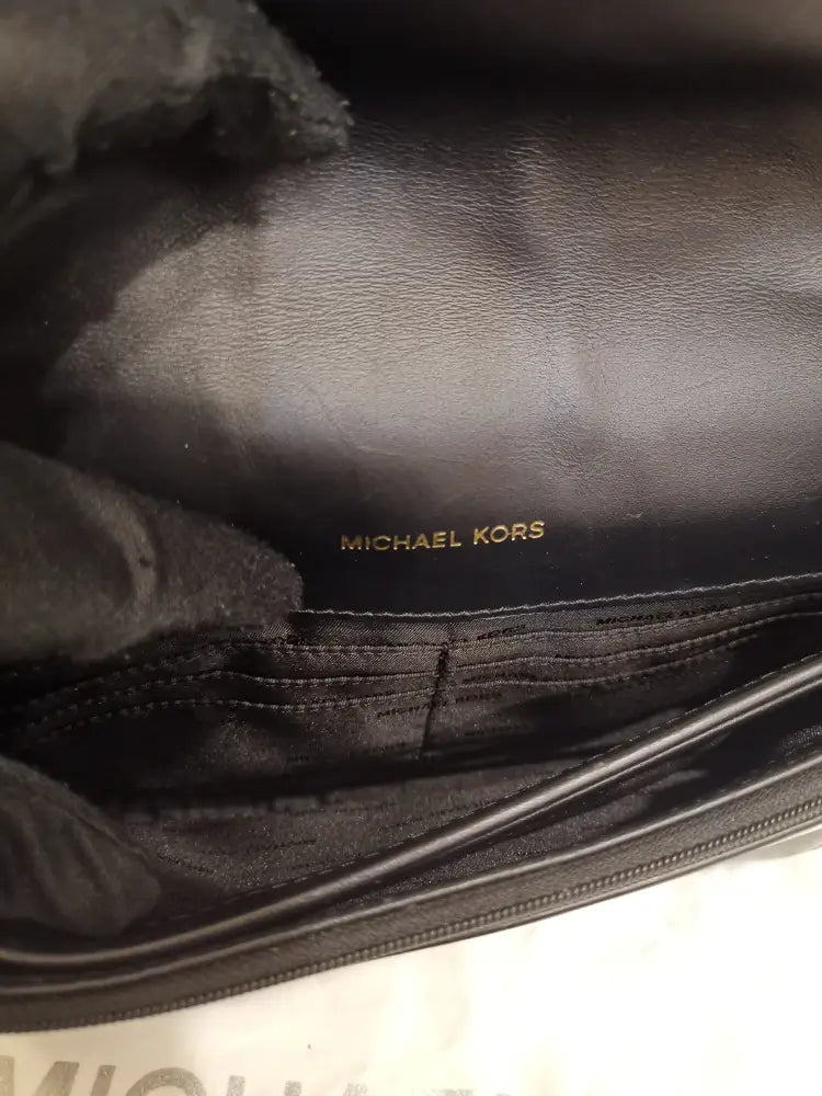 Michael Kors Leather And Patent Daniela Crossbody Bag Black 2019