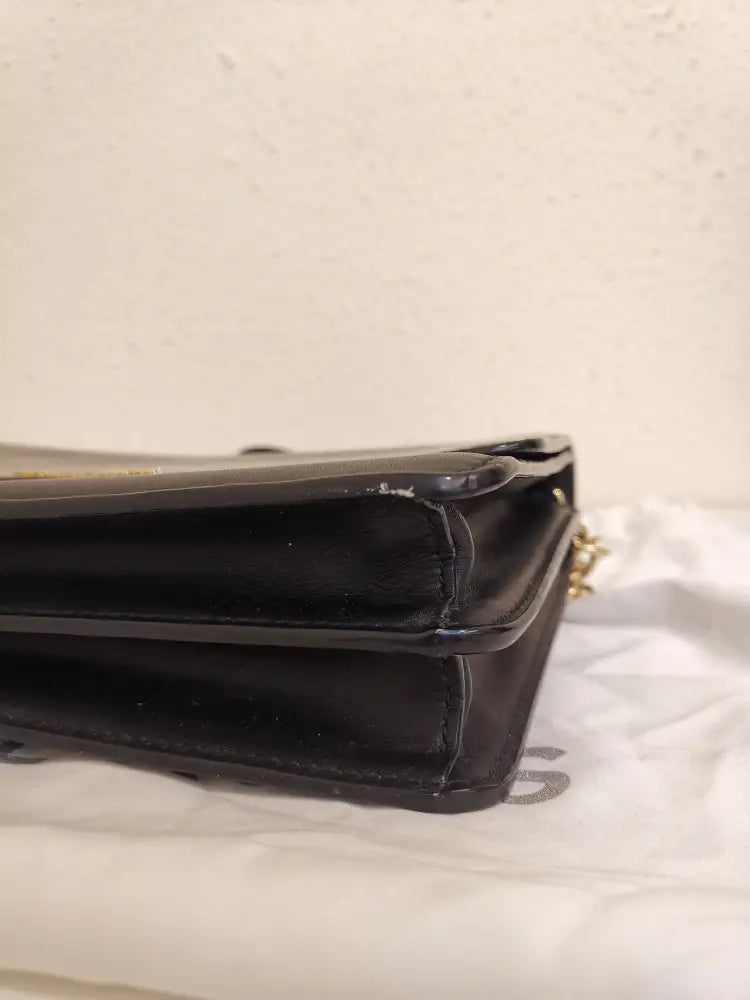 Michael Kors Leather And Patent Daniela Crossbody Bag Black 2019