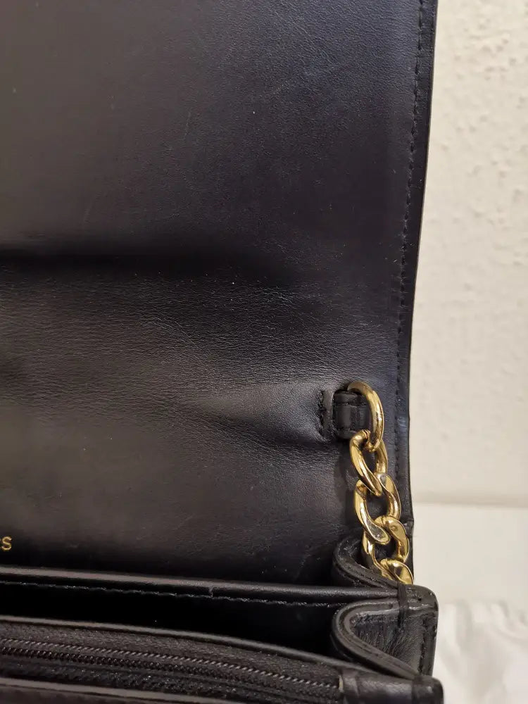Michael Kors Leather And Patent Daniela Crossbody Bag Black 2019