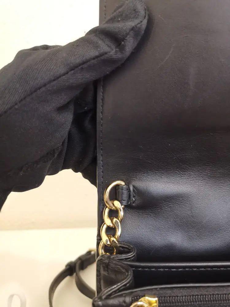 Michael Kors Leather And Patent Daniela Crossbody Bag Black 2019