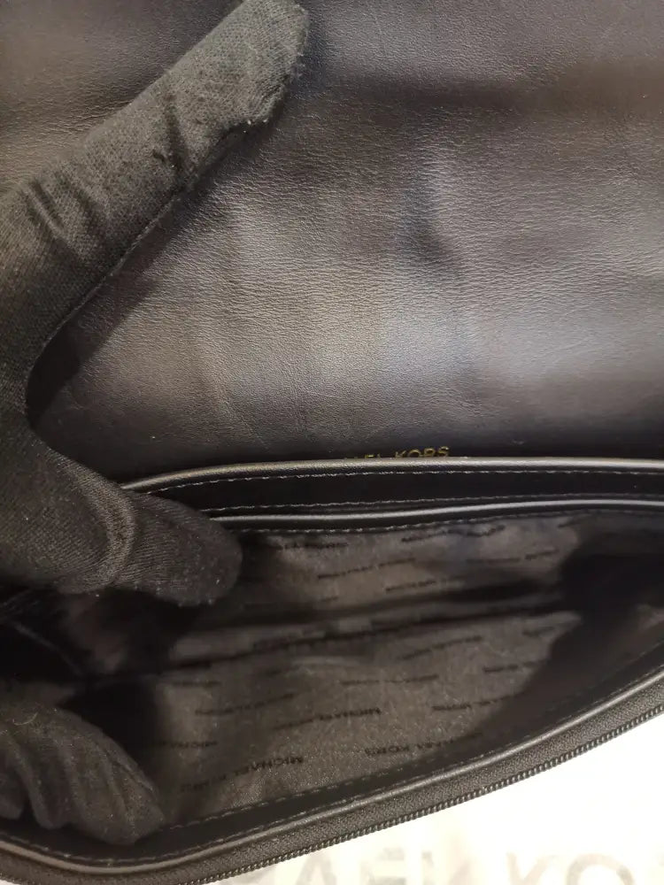 Michael Kors Leather And Patent Daniela Crossbody Bag Black 2019