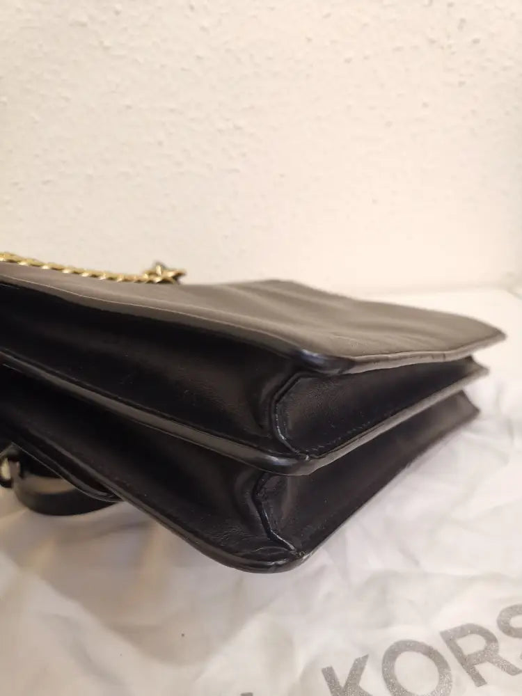 Michael Kors Leather And Patent Daniela Crossbody Bag Black 2019