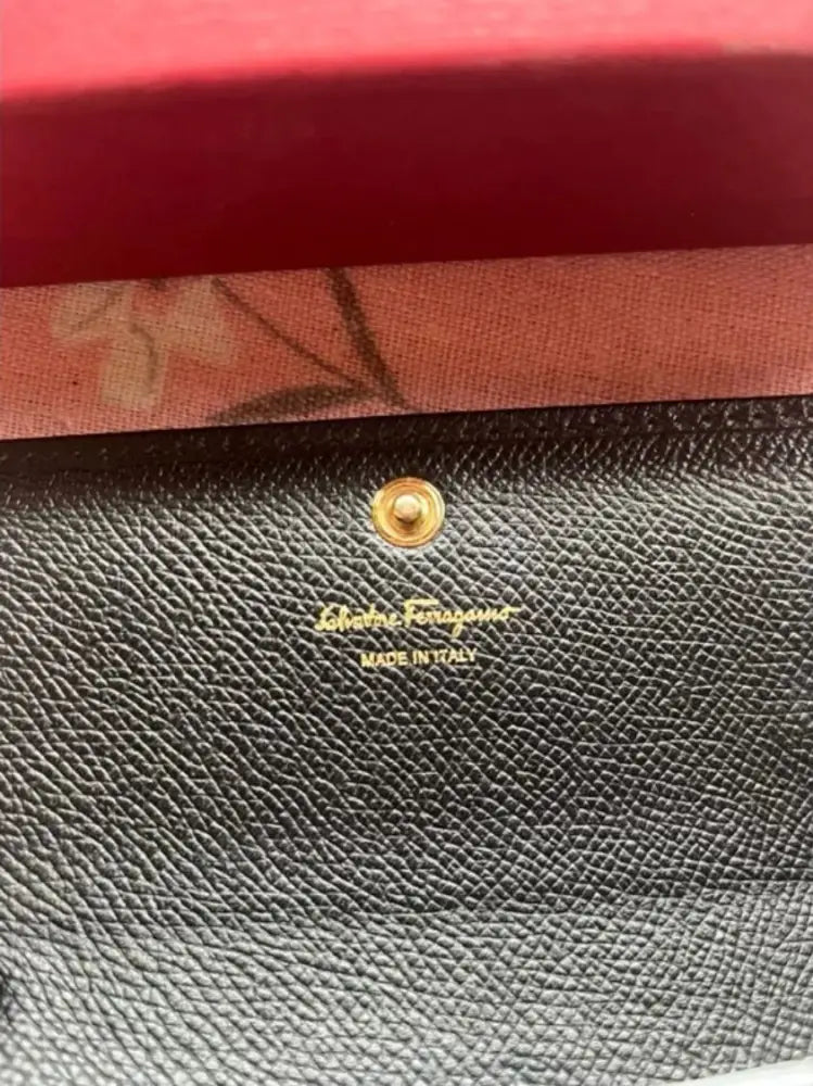 Salvatore Ferragamo Black Bifold Long Wallet 2019