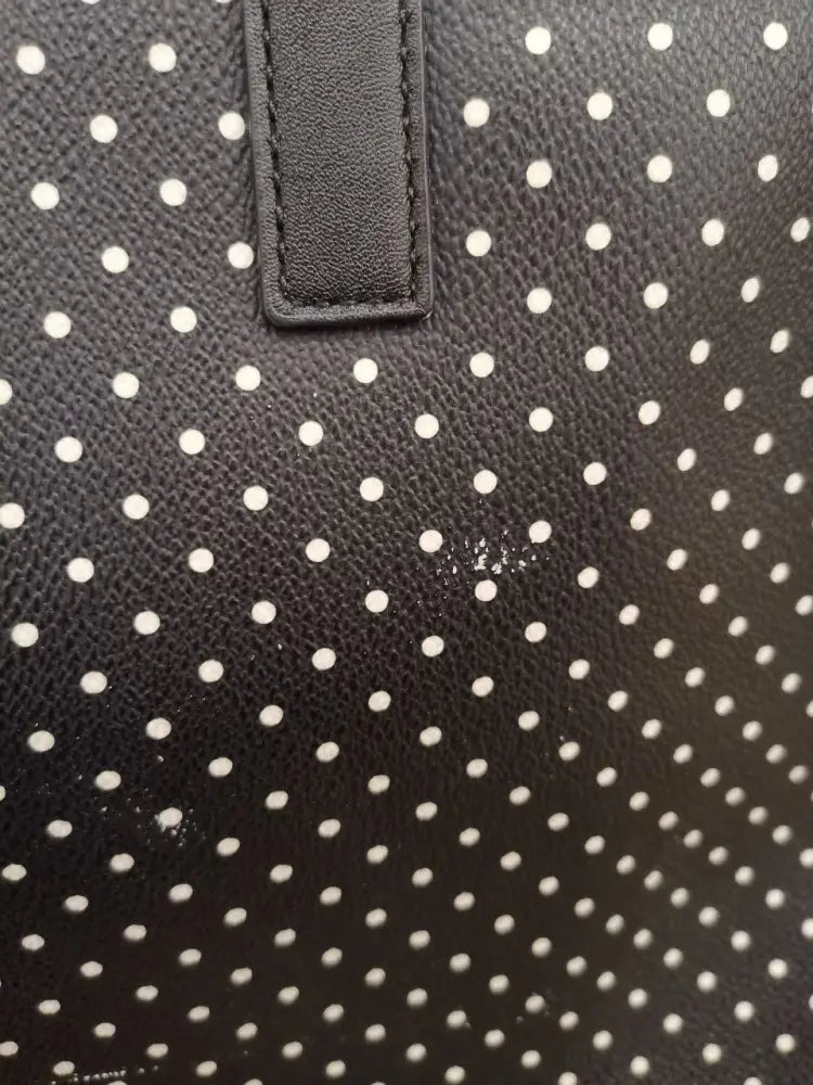 Tory Burch Kerrington Shopper Tote In Viva Mini Dot Black & White Bag