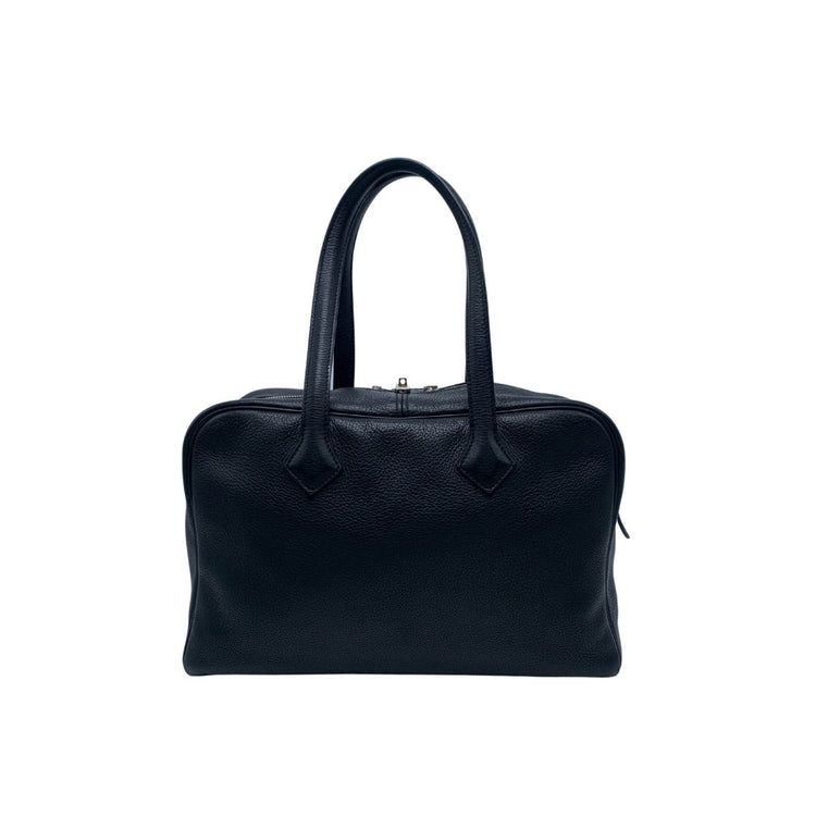 Hermes Victoria Black Palladium Silver 35