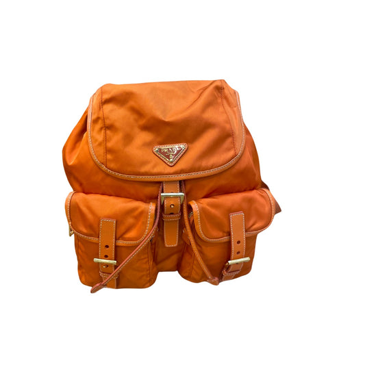 Prada Tessuto Vela Colour Papaya Backpack GHW