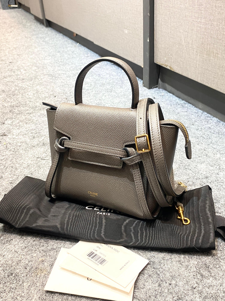 Celine Pico Belt Grey Ghw