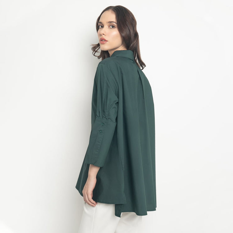 Glara Top Shirt Emerald S/M