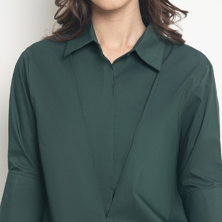 Glara Top Shirt Emerald S/M