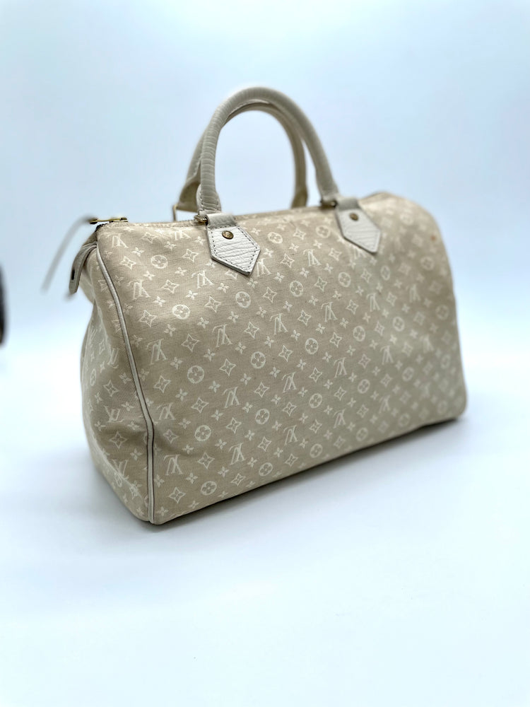 LV Speedy 30 Monogram Minilin Ivory