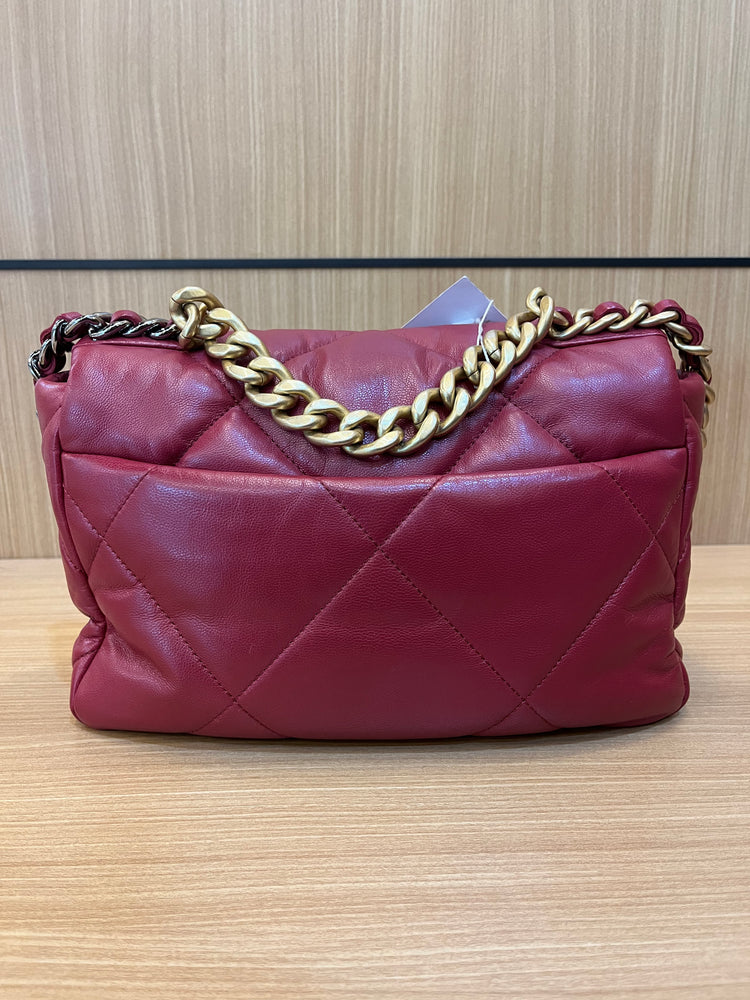 Chanel 19 Small Maroon GHW #28