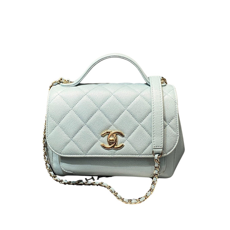 Chanel Affinity Bussines Caviar Blue Lghw #Chip