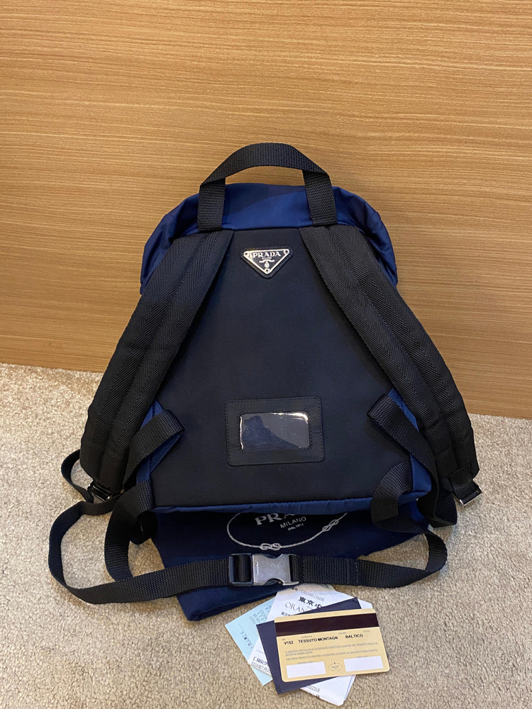 Prada backpack bicolor tessuto sz small