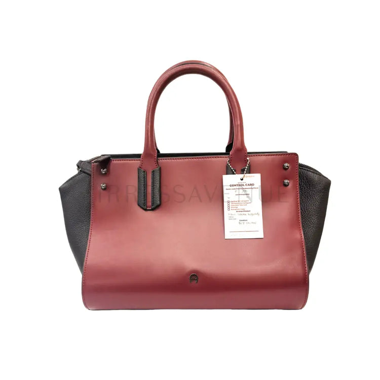 Aigner Valeria Burgundy Handbag