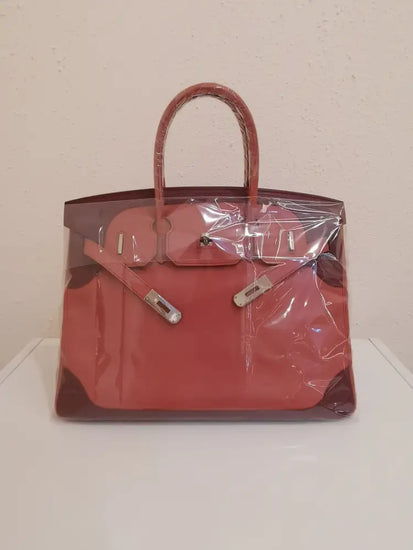 B35 Limited Edition Rosy & Rouge H Swift Leather Ghillies Phw Stamp Q (2013) Handbag