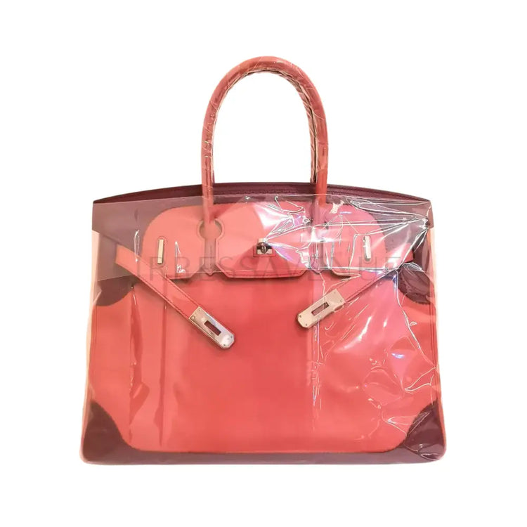 B35 Limited Edition Rosy & Rouge H Swift Leather Ghillies Phw Stamp Q (2013) Handbag