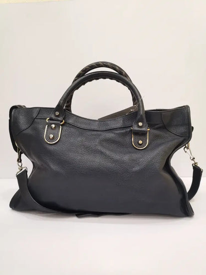 Balenciaga City Edge Reguler Navy Shw #D Handbag