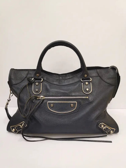 Balenciaga City Edge Reguler Navy Shw #D Handbag