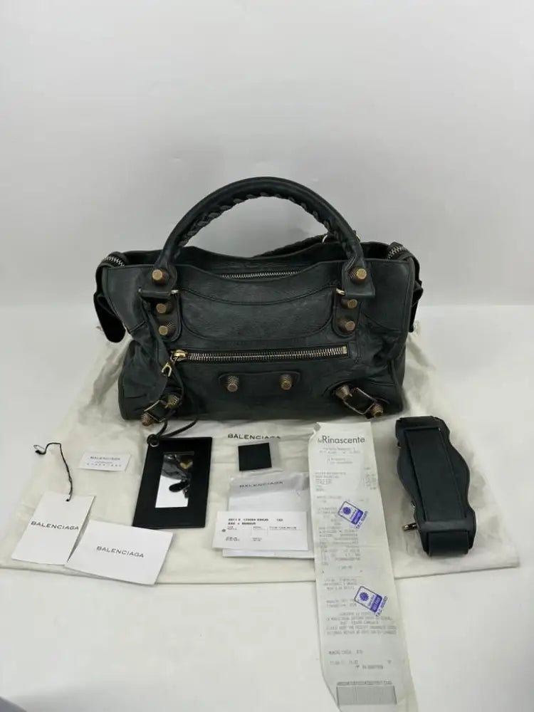 Balenciaga City Reguler Giant Antracite 2011 Crossbody Bag