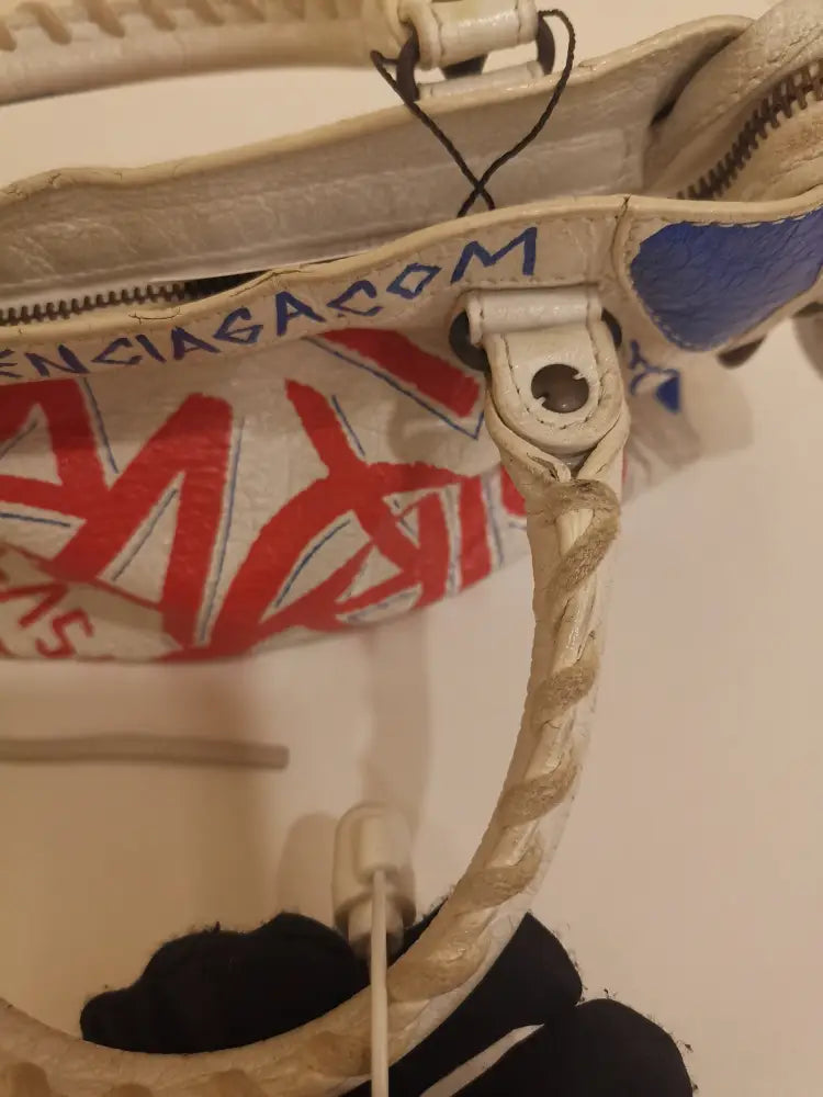 Balenciaga Classic Grafitty Mini White 2020 Crossbody Bag