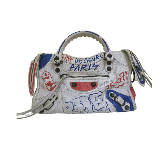 Balenciaga Classic Grafitty Mini White 2020 Crossbody Bag