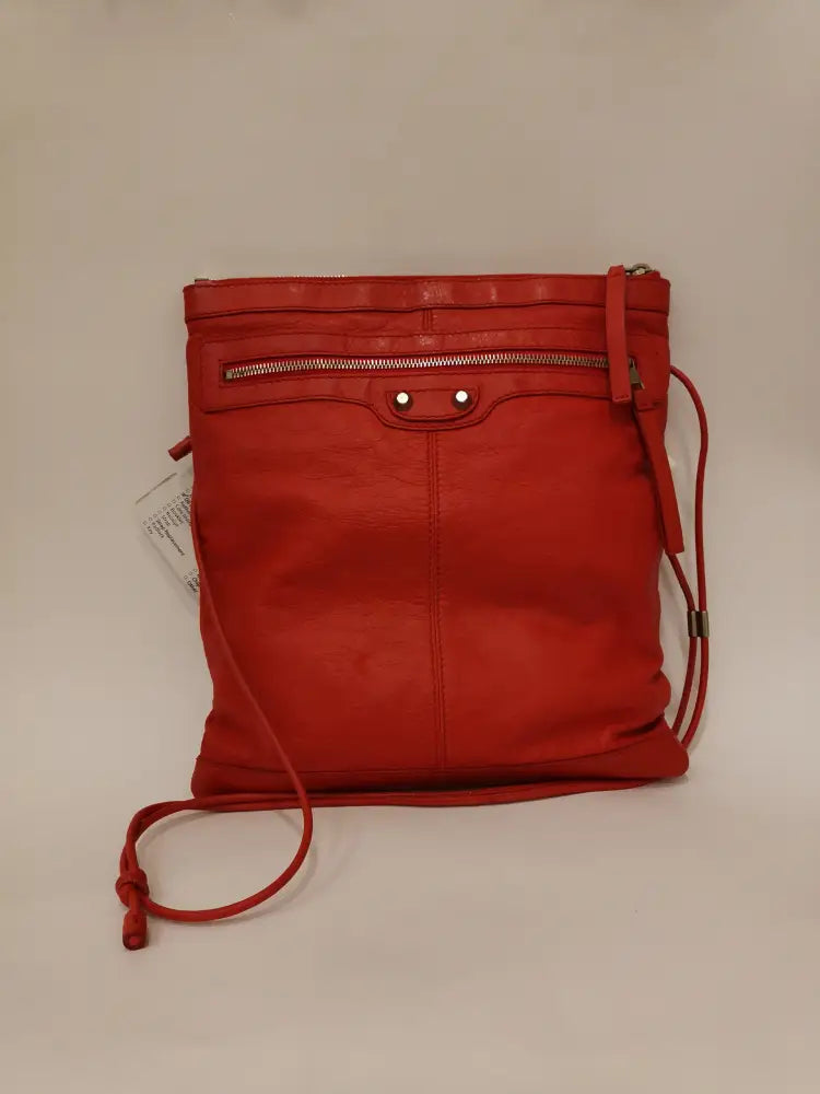 Balenciaga Crinkled City Red Shw #I 2013 Crossbody Bag