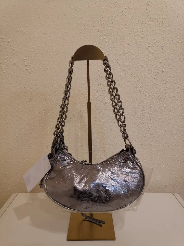 Balenciaga Le Cagole Xs Silver Chain Shoulder Bag