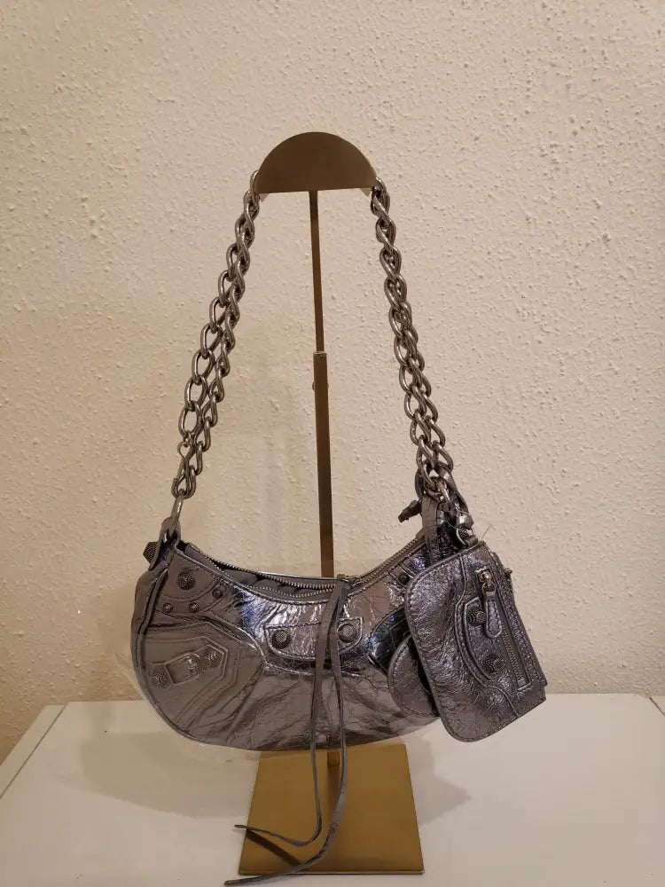 Balenciaga Le Cagole Xs Silver Chain Shoulder Bag