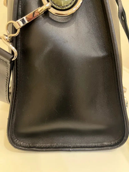 Balenciaga Matte Calfskin Patent Giant Black 2015 Shoulder Bag