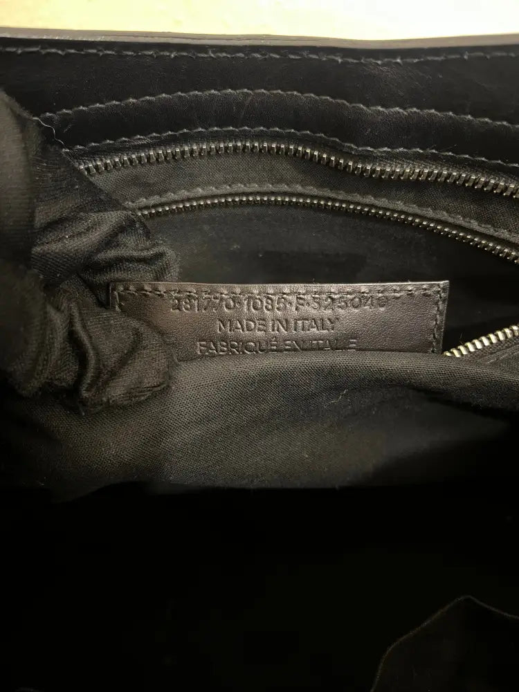 Balenciaga Matte Calfskin Patent Giant Black 2015 Shoulder Bag