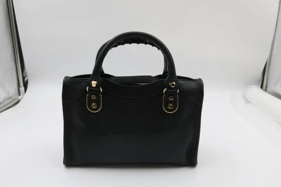 Balenciaga Mini City Metalic Edge Black Ghw Bag