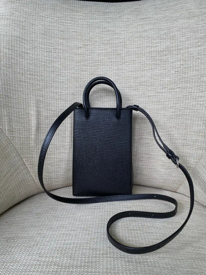 Balenciaga Shopping Phone Holder Bag Black Mini 2022