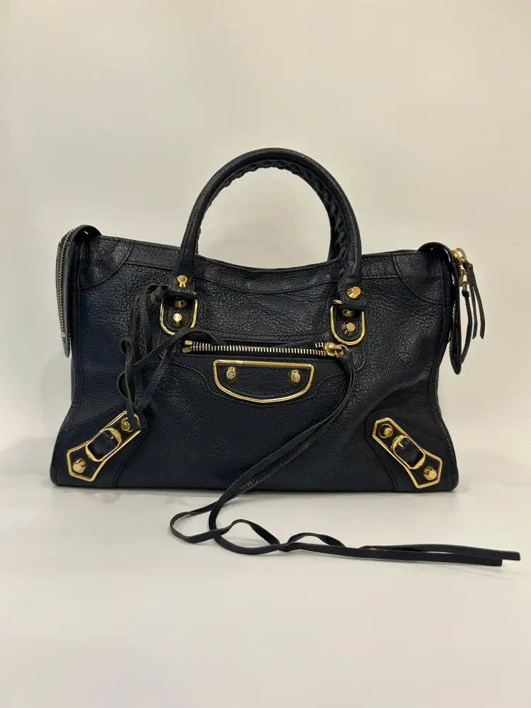 Balenciaga Small City Edge Navy Ghw 2016 Handbag