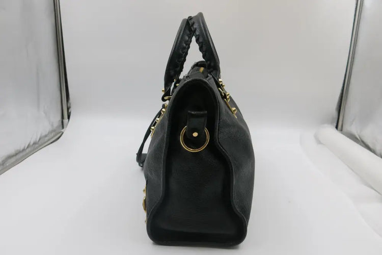 Balenciaga Small Metallic Edge Black Ghw Bag