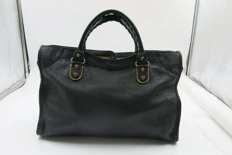 Balenciaga Small Metallic Edge Black Ghw Bag